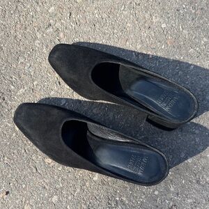 Maryam Nassir Zadeh Black Suede Slip-On Heels